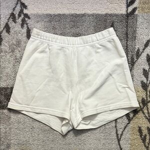 Aritzia TNA Airy Fleece Women's White Shorts